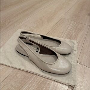 New Zara leather slingbacks